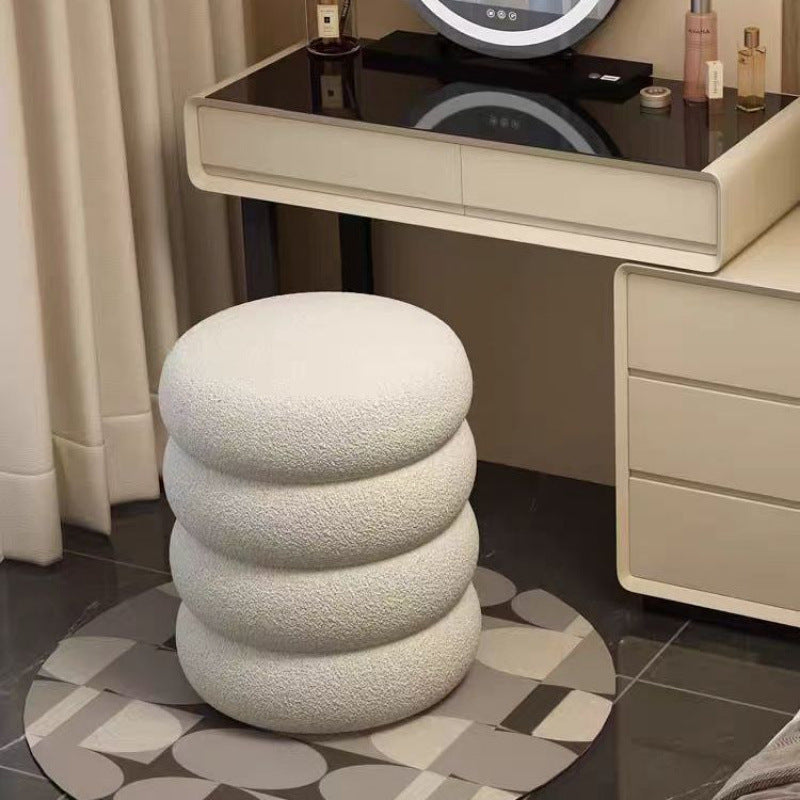 Cream-Colored Makeup Stool With Legs Gourd Stool