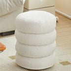 Cream-Colored Makeup Stool With Legs Gourd Stool