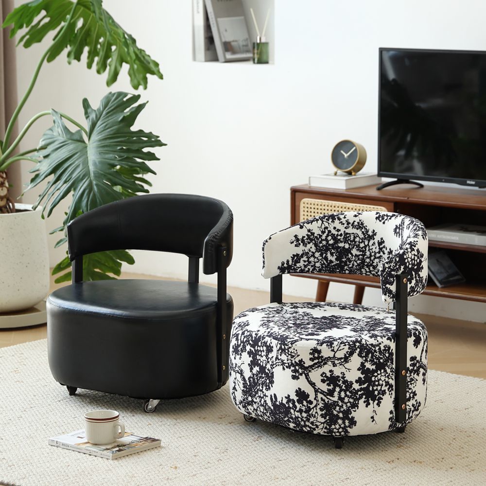 Rotatable Solid Wood Backrest Beanbag Chair