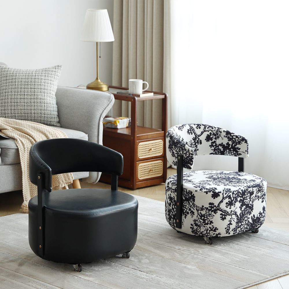 Rotatable Solid Wood Backrest Beanbag Chair