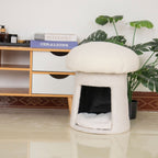 Creamy Mushroom Cat Bed Shoe Changing Stool