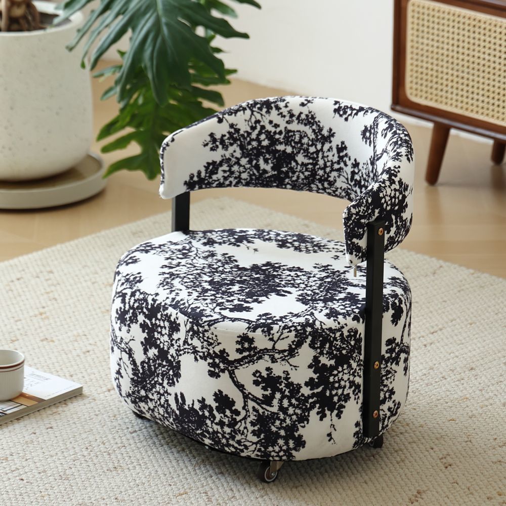 Rotatable Solid Wood Backrest Beanbag Chair