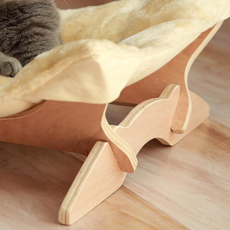 Cat And Dog Bed, All-Season Removable And Washable Wooden Cat Sofa