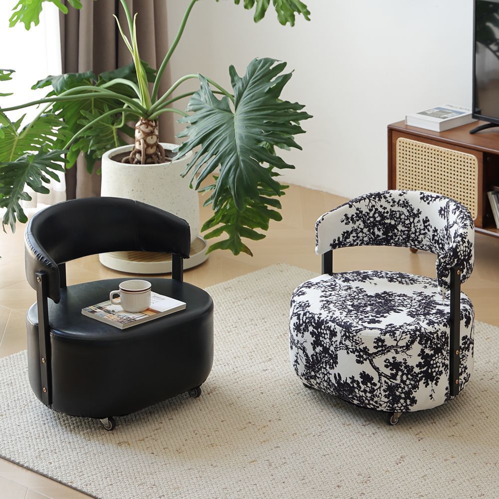 Rotatable Solid Wood Backrest Beanbag Chair